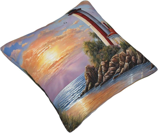 All-Season Square Pillow Covers 18"X18", Diamond Painting, Decorative Throw Pillow Covers for Sofa Bed Couch, Hidden Zipper Cushion Cover, Square Lumbar & Accent Pillowcases for Home Decor