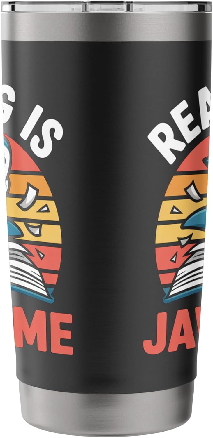 Reading Is Jawsome Shark reading Stainless Steel Insulated Tumbler