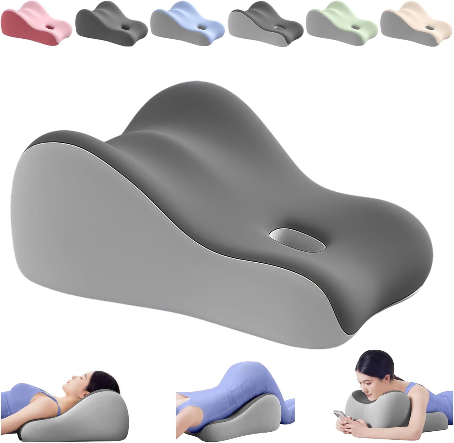 Intimacy Butt Cushion for Couples Pregnant Women Enhanced Supporting Model Furniture Pillow Support Pillowcase Suitable for Home Use, Ideal for Sitting and Lying, Foam Pillow Modern Simple Style Grey