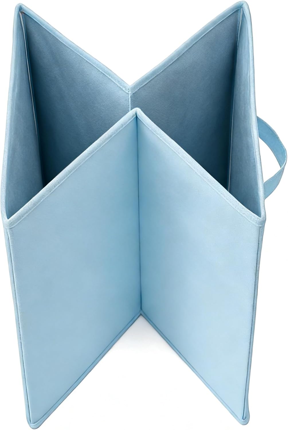 13x15x13 Large Storage Cubes [Set of 4] Sky Blue Foldable Fabric Storage Bins with Handles, Collapsible Closet Organizers and Storage Baskets for Shelves