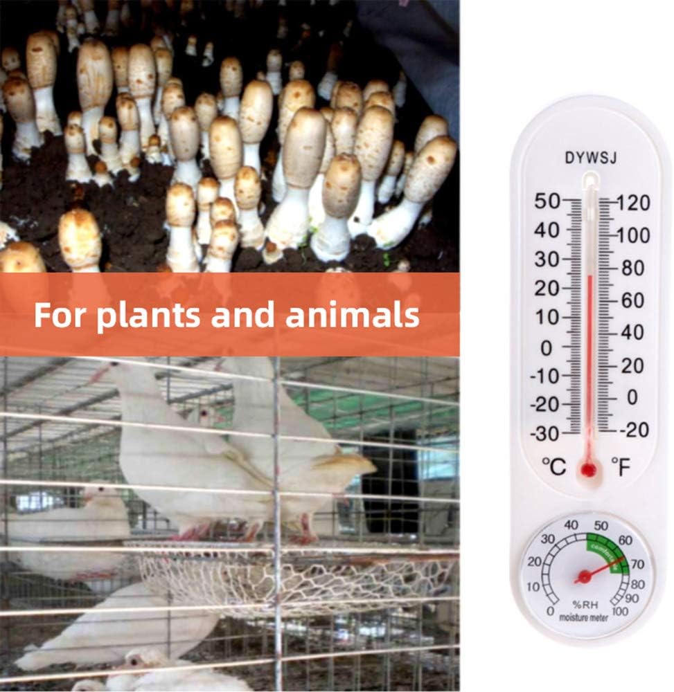 ZJchao Vertical Thermometer, Humidity Meter with Celsius and Fahrenheit for Greenhouse, Office, Labs, Nursery and More