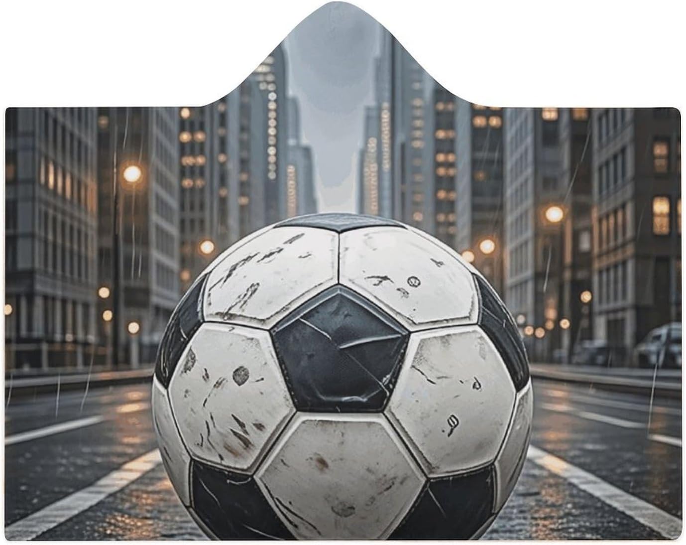 Soccer Wearable Hoodie Blanket for Women Men Fleece Blanket with Hood Oversized Warm Cozy Gifts