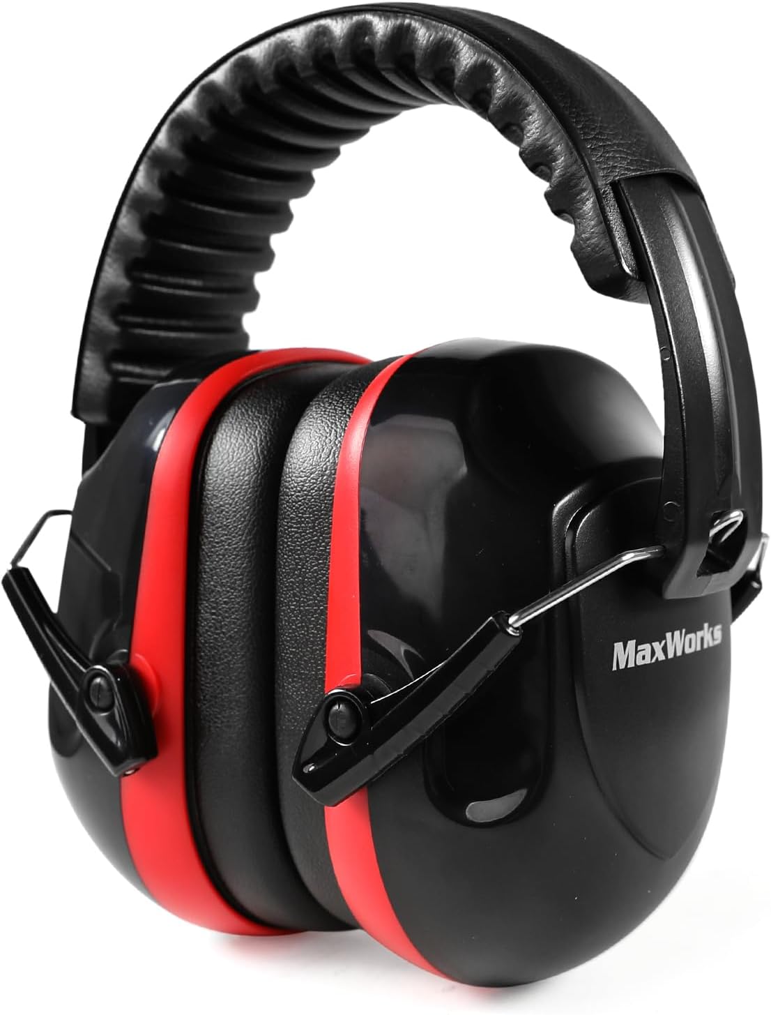 MaxWorks Safety Ear Muffs NRR 26dB Noise Reduction Hearing Protection Foldable and Adjustable Ear Defenders for Construction Shooting and Loud Environments (51073)