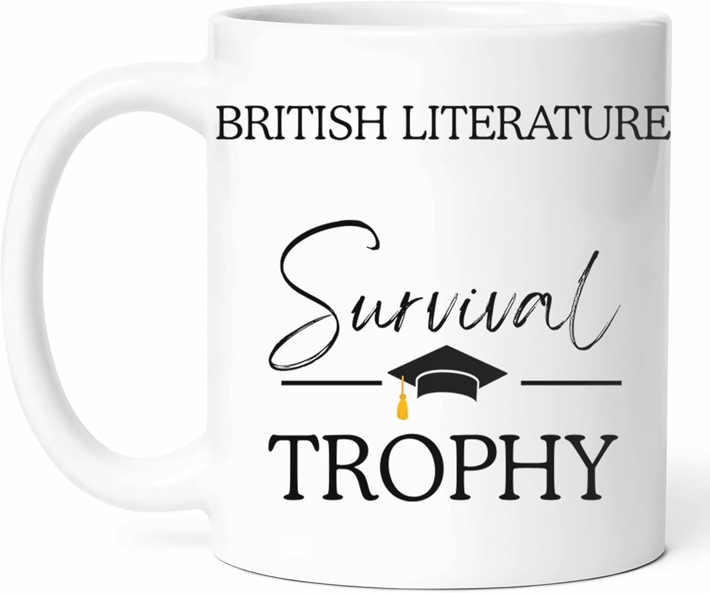 British Literature Graduation Mug - Literary Scholar Coffee Cup - Book Lover Funny Gift From Classmates - Novels Tea Mugs - Cups - 11 Oz Ceramic Gifts For Graduates, Birthday, Him, Her, Christmas