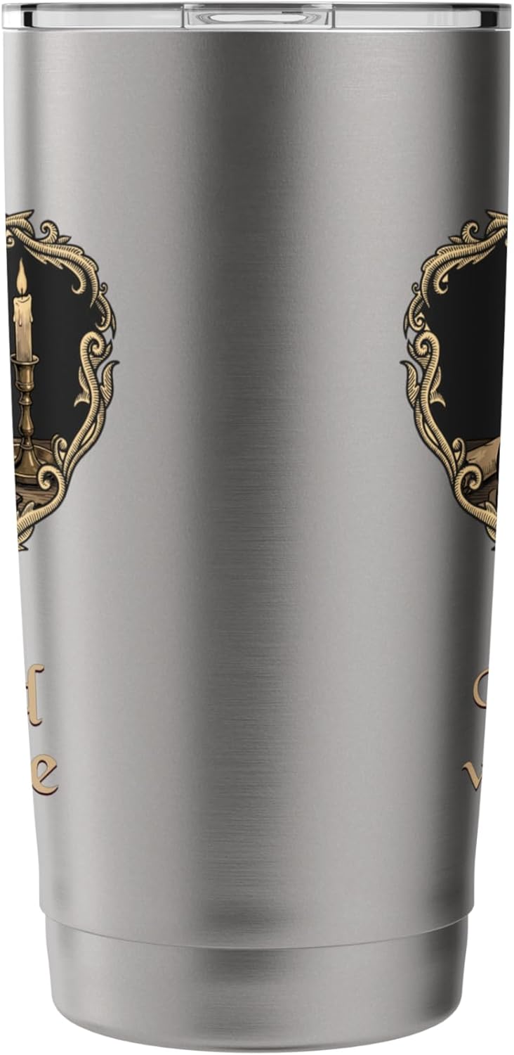 Booked with Love Romantic Reader Dark Academia Aesthetic Stainless Steel Insulated Tumbler