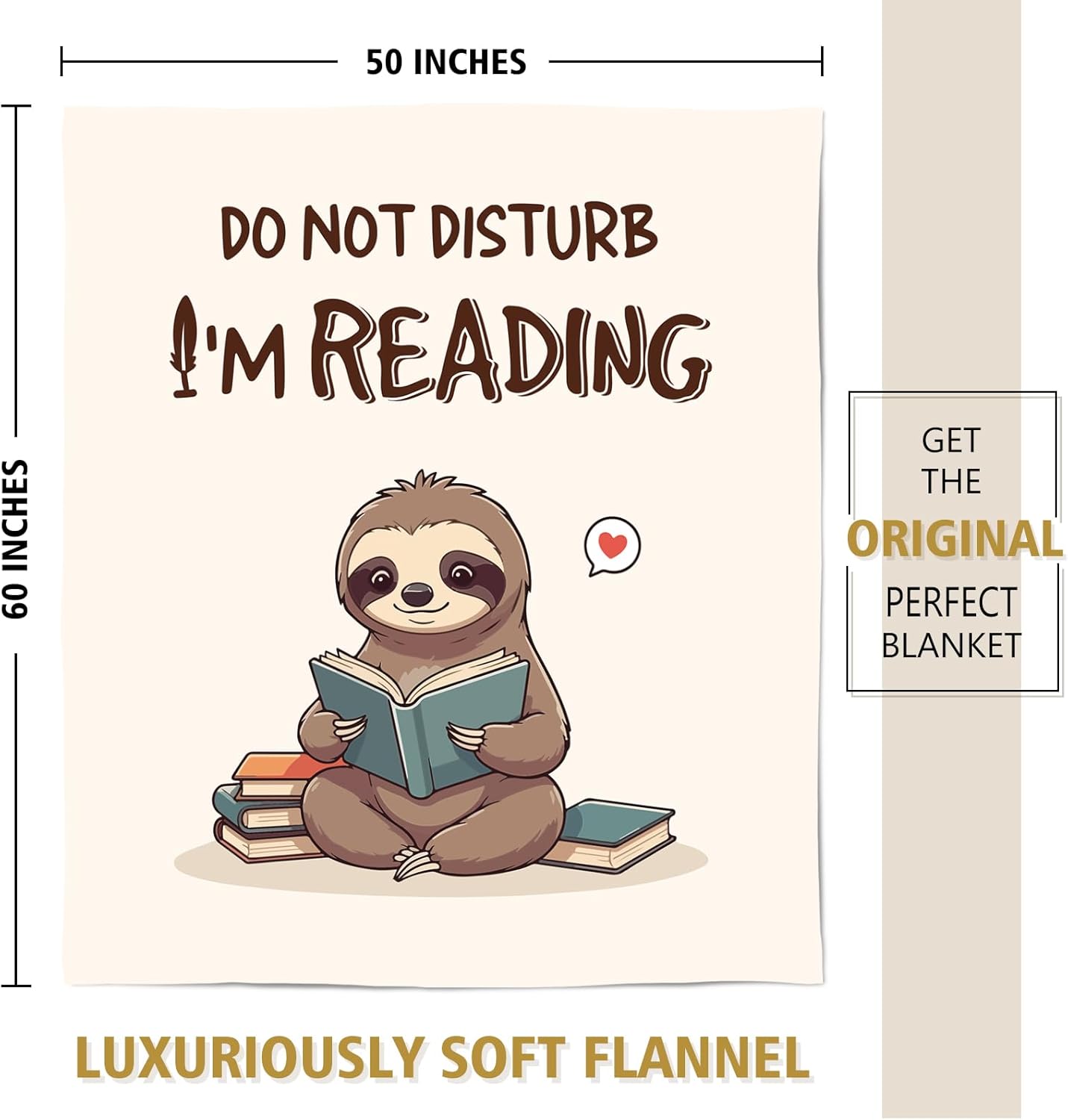 GiltGlimmer Book Lovers Gifts - Do Not Disturb I'm Reading Blanket, Reading Gifts for Book Lovers Bookish Bookworm, Books Club Gift for Women Men, Literary Gift Ideas for Birthday Graduation 60"x50"