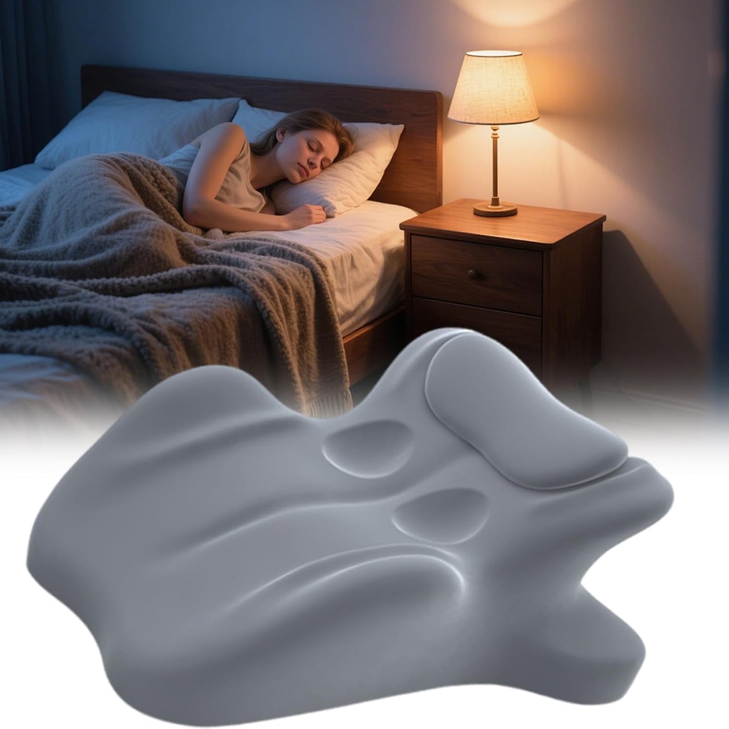 Wedge Pillow - 9.45 inches Adjustable Pillow for Home, Ergonomic Couple Accessory with Pressure Reliefs, Positioning Support Pillows for Reading Dormitory Apartment Bedroom