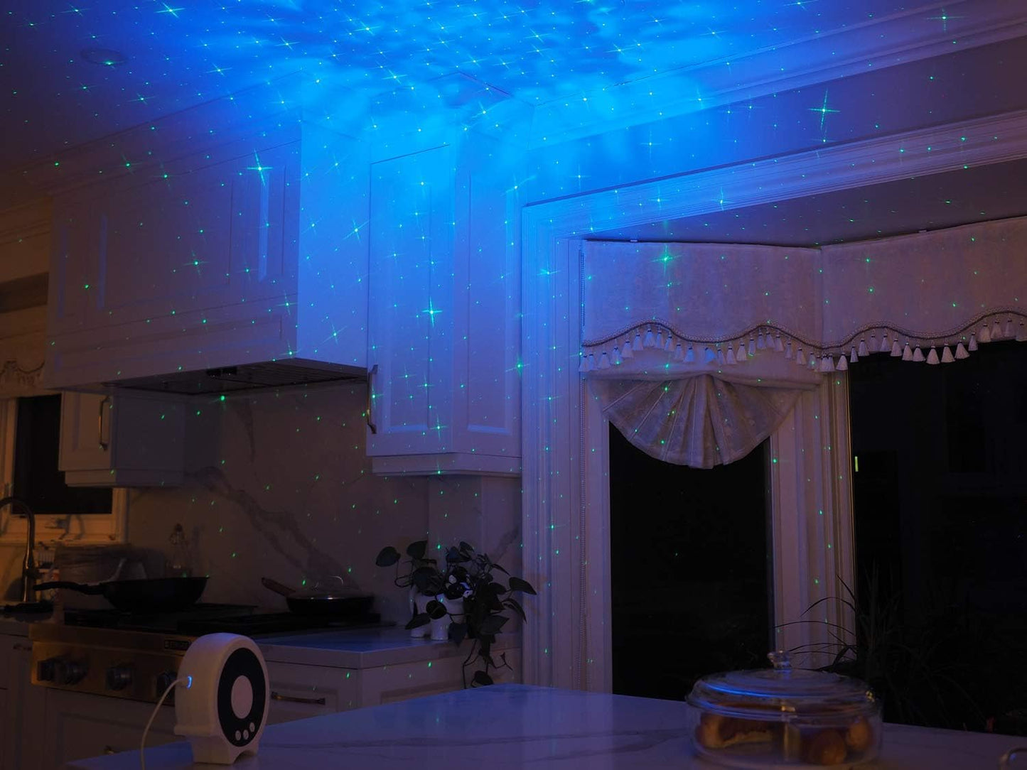 Starry Star Projector, Galaxy Night Light, Star Light Projector for Bedroom Decoration, Party Ambiance Enhance with Unique Cross Star and Cloud