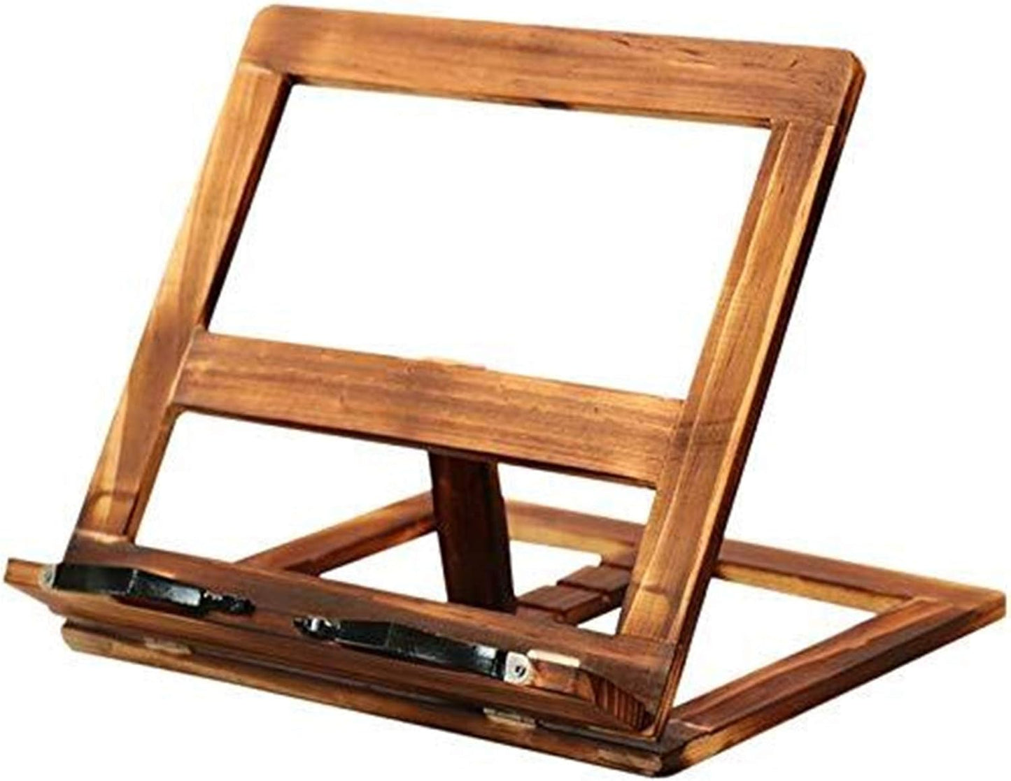 Foldable Recipe Book Stand Wooden Frame Reading Bookshelf Tablet Pc Support Stand