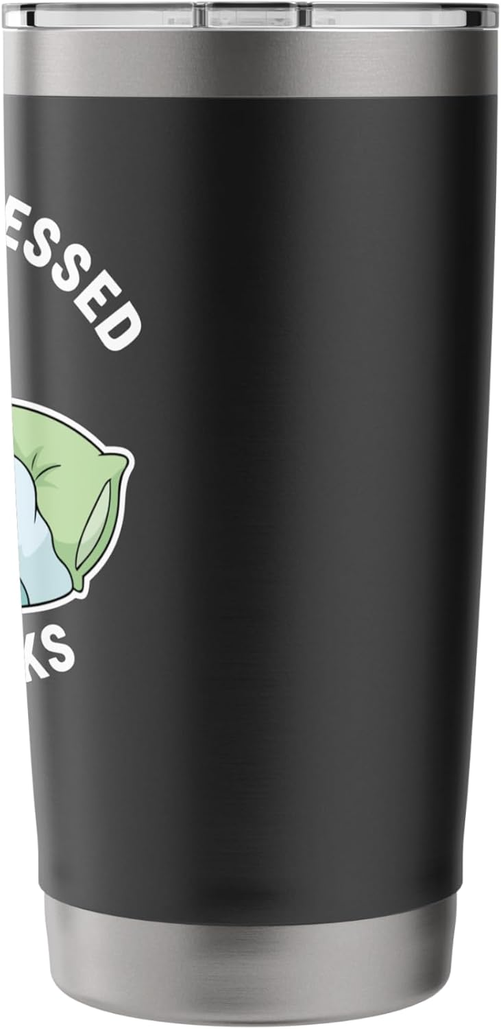 Cozy Otter Reading Book Otterly Obsessed with Books & Puns Stainless Steel Insulated Tumbler