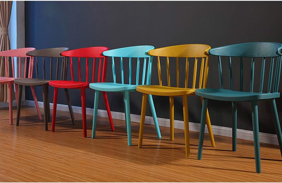 RXBFD Comfortable Chair Modern Minimalist PP Plastic Dining Chair,Nordic Fashion Comfortable Backrest Coffee Side Chair,for Living Room/Cafe/Lounge/Study Room/Dining Room/Pub Leisure Chair