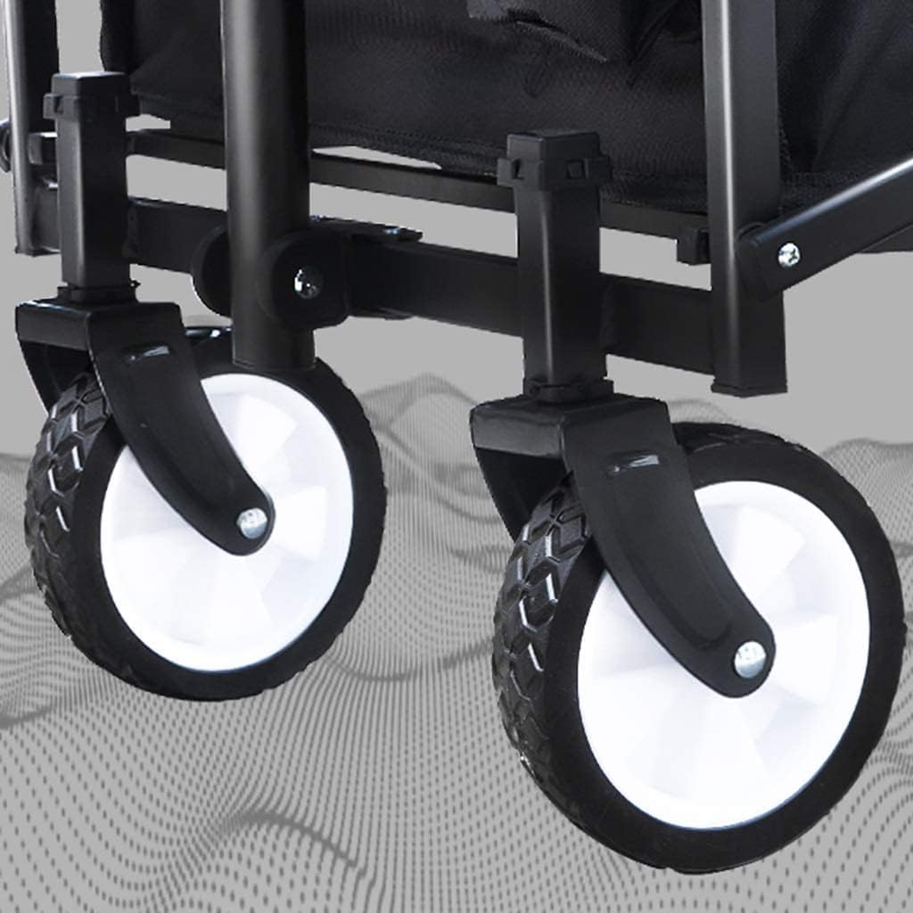 Outdoor Folding Utility Wagon Outdoor Utility Wagon Folding Camping Cart Garden Transport Truck Adjustable Handle Load-Bearing 60kg / 132lbs