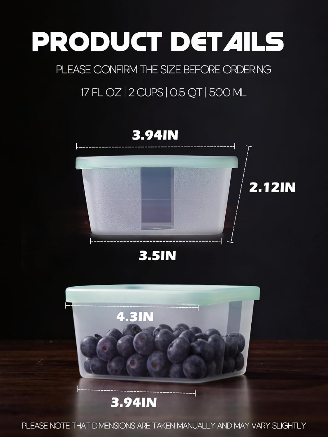 LivLab Mker 40 PCS Meal Prep Containers with Lids - Freezer Food Storage Containers Bpa-Free Reusable Lunch Boxes for Leftovers, Salad, Fruits, Snack - 20 Sets | 20 fl oz | 2.5 Cups