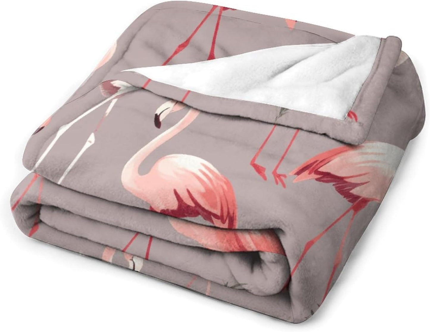 Pink Flamingo Pattern Blanket Super Soft Lightweight Throw Blanket Cute Cozy Warm Bed Blanket Decorative Fuzzy Blanket All-Season Home Decor Gift for Sofa Couch Living Room 30"*40"（76 * 100cm）
