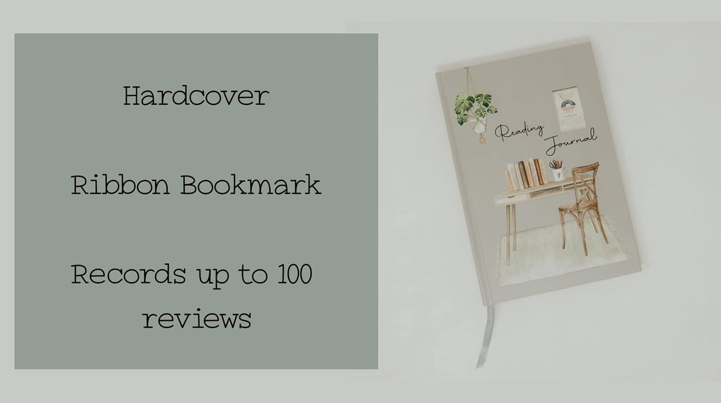Reading Journal for 100 books | Book Journal | Book Lovers Gift | Book Journal for Book Lovers | Book Review Journal | Book Club Journal | Book Log | Reading Log Journal (Gray)