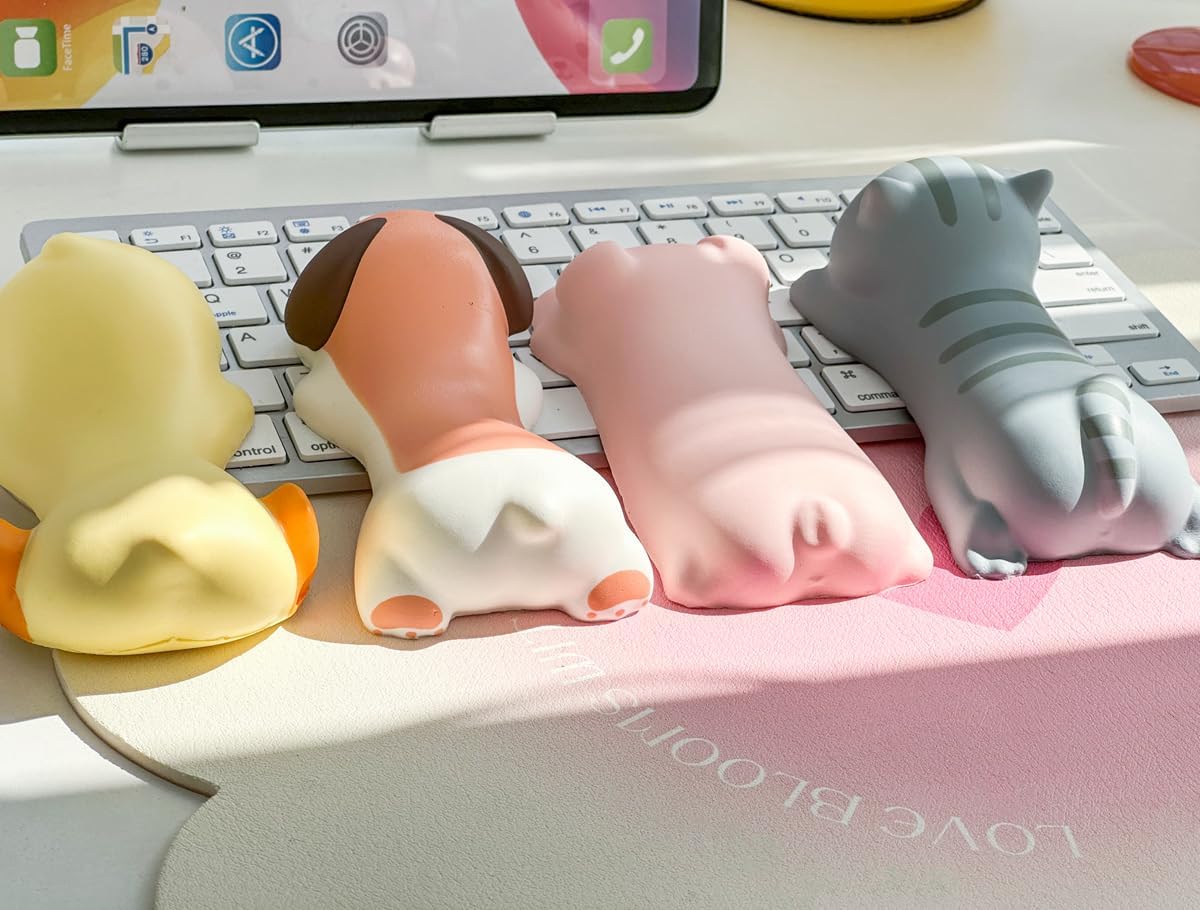 Upgrade Ergonomic Memory Foam Wrist Rest Support for Mouse Computer Arm Rest for Desk Cute Animals Wrist Pad Office Supplies Slow Rising PU Wrist Pad (Dog)