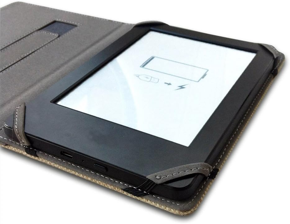 Natural Linen Case Cover for 6" ebook Reader Universal Hemp Case Cover for Sony/kobo/tolino/Pocketbook 6inch ebook Reader (Carbon Black)