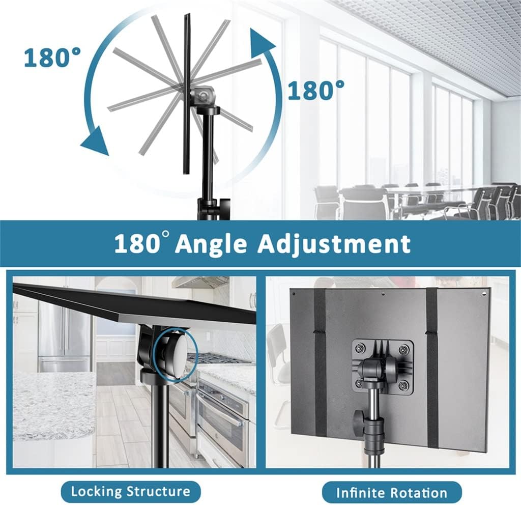 Projector Stand Tripod Laptop Adjustable Height Mixer Standing Desk Outdoor Computer with Plate(125cm)