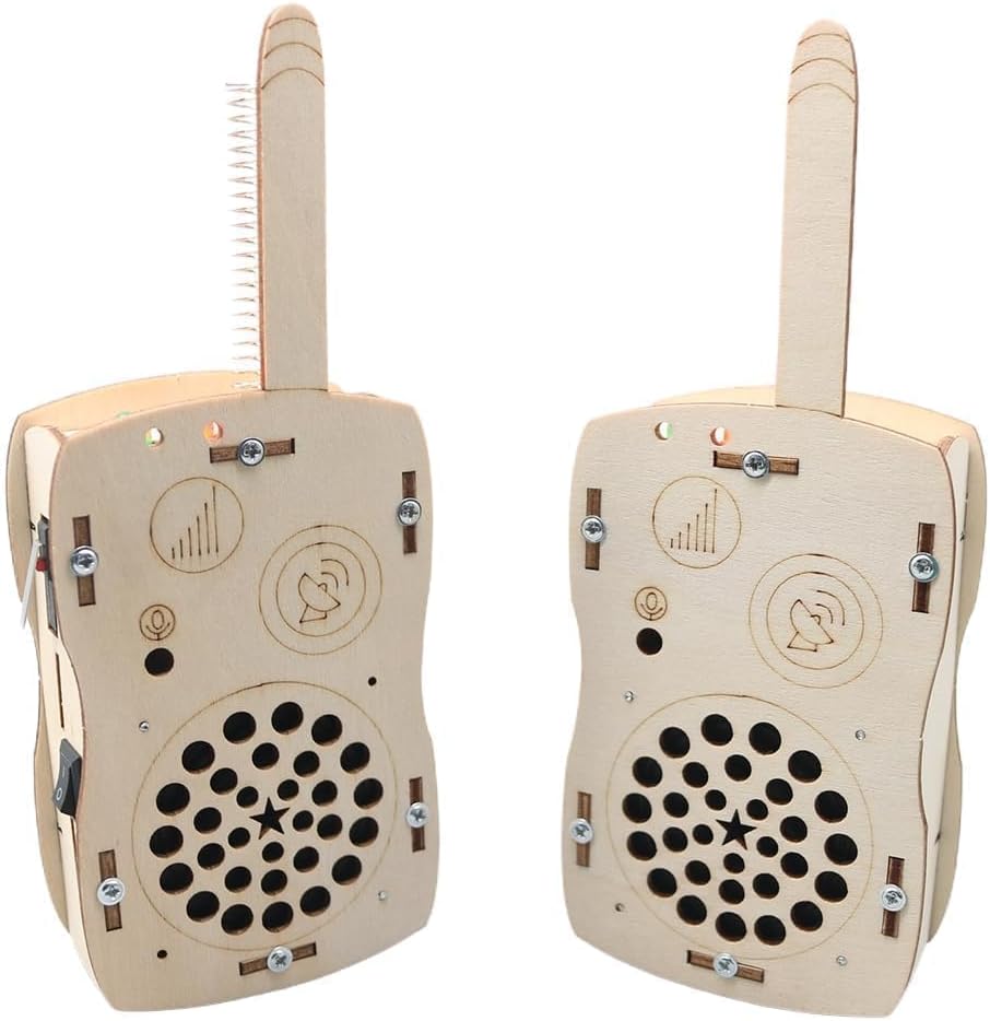 STEM Toys for Age 6-8-13 Crafts Kits Building Your Own Walkie Talkies for Kids Easter Basket Stuffers Gifts for 6 7 8 9 10 11 12 13 14+ Years Old Boys Girls Teens Engineering DIY Electronics
