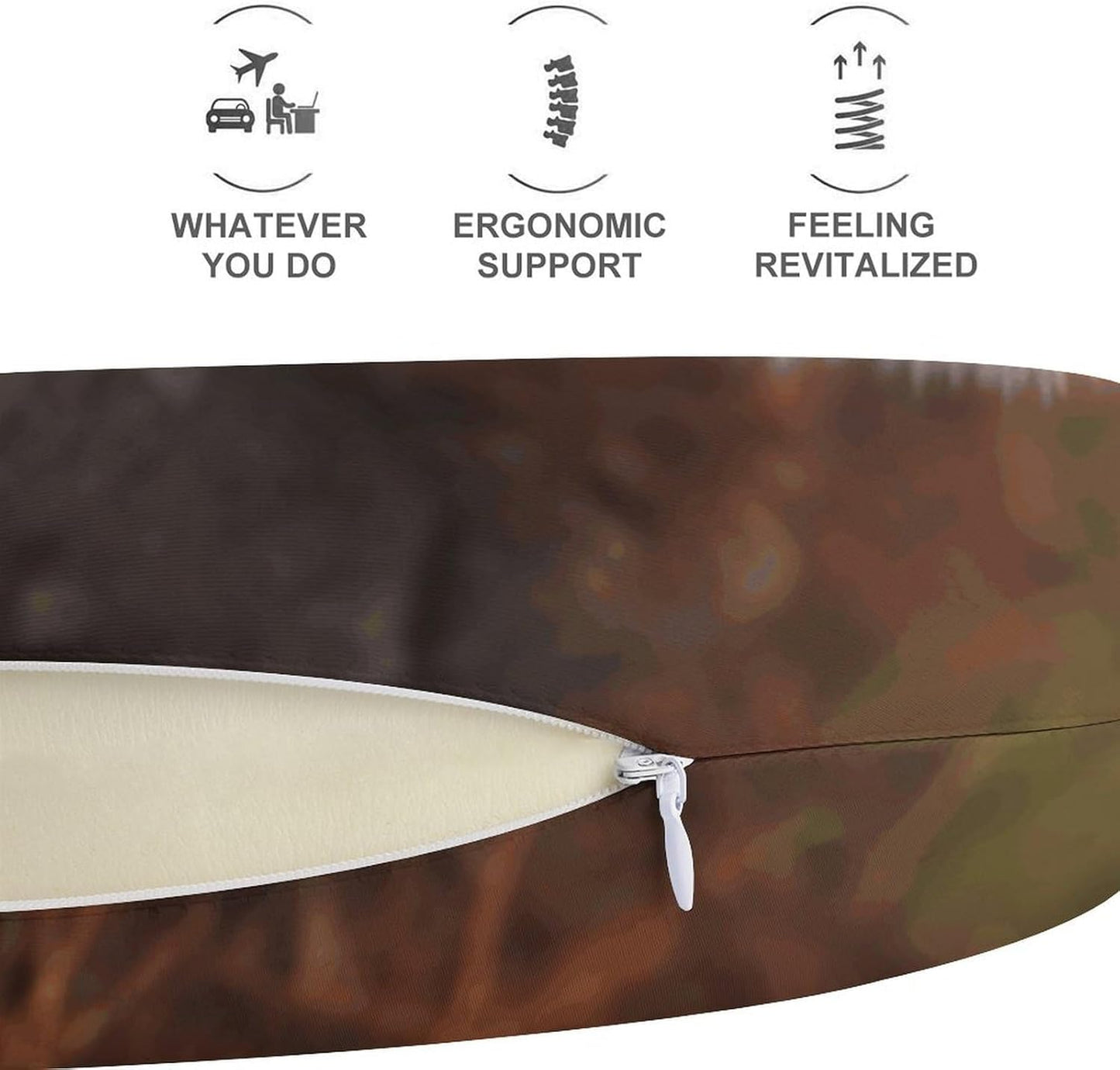 Baby Hedgehog Neck Pillow Memory Foam U Shaped Pillows Portable Pillows for Shoulder Travel Head Support Pillow with Concealed Zipper for Airplane Car Home Office