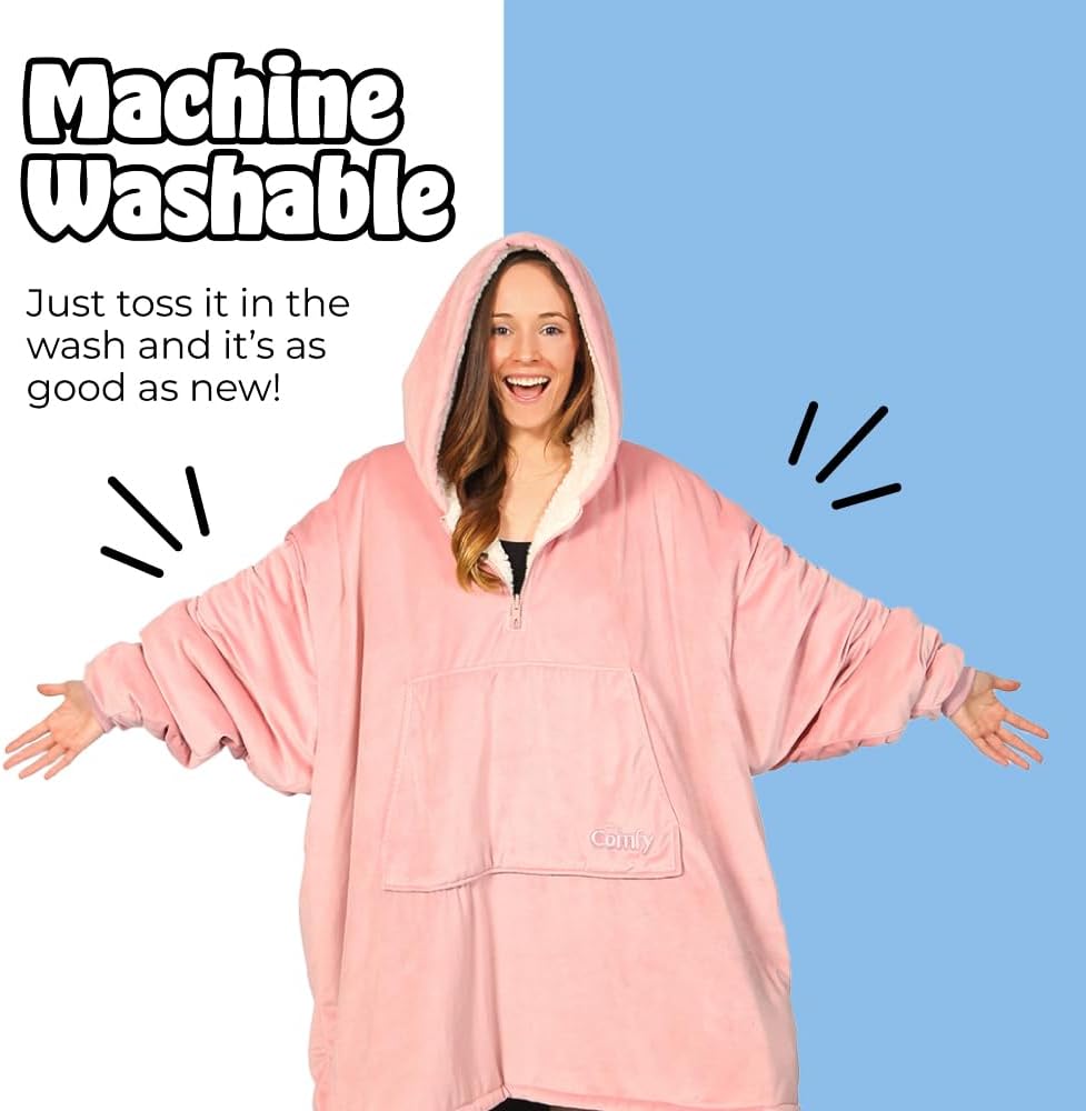 THE COMFY Original | From Shark Tank | Patented | Oversized Sherpa Wearable Blanket Hoodie| Gift for Women & Men | One Size