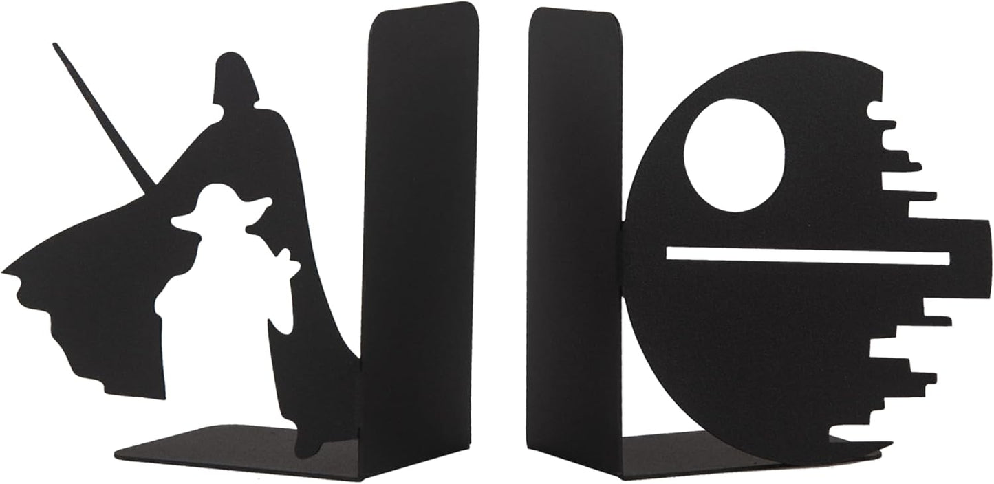 Superhero Heroes Metal Bookends for Kids, Star Wars Themed Book Holders, Decorative Book Support for Children Room, Cartoon Heroes Figure Book Support, Fantastic Superhero Bookends Gift for Kids