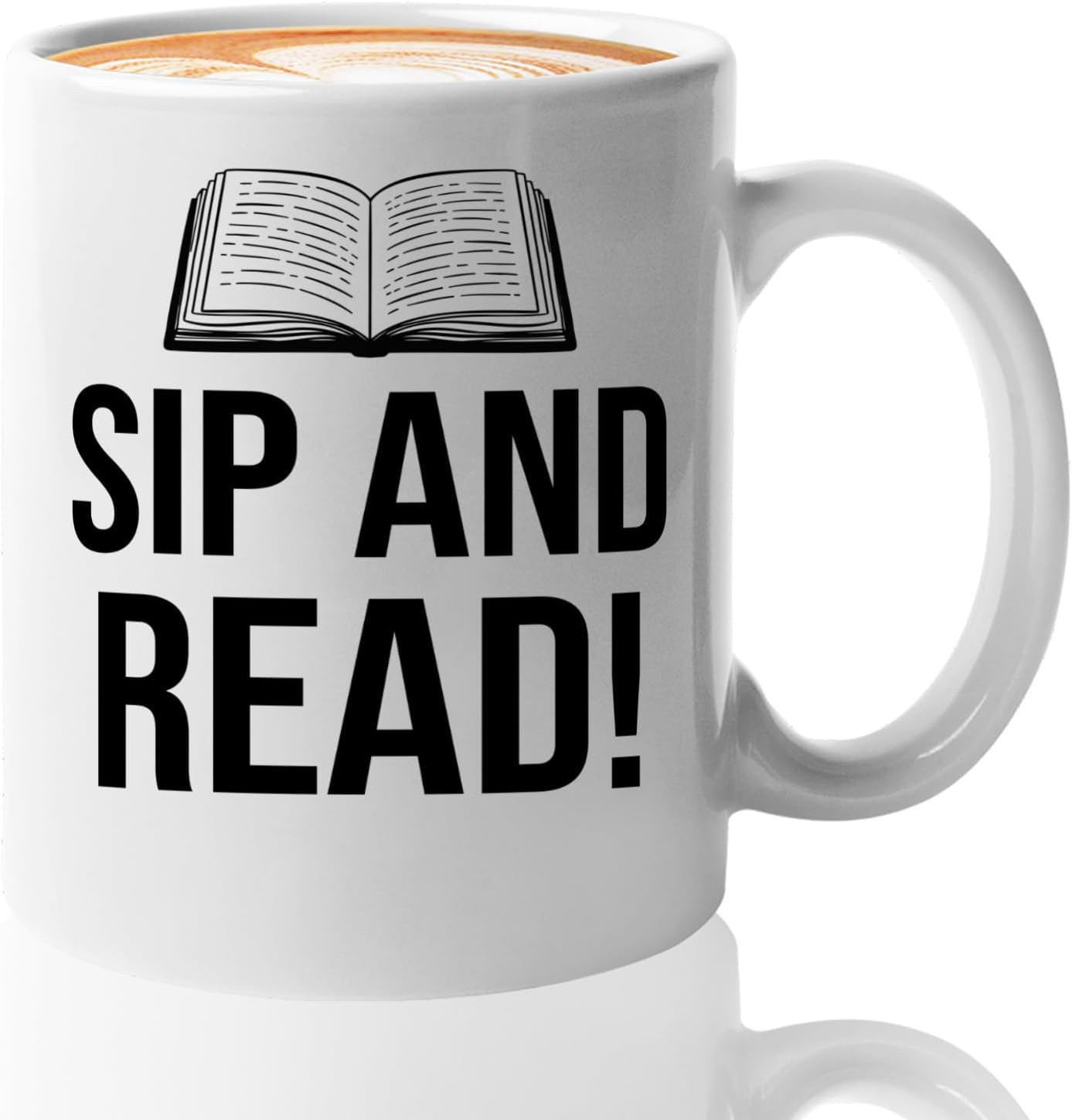 Book Lover Coffee Mug 11oz White -Sip and Read - Bookworm Literature Library Book Lover Reader Booked Editor Intellectual Studious