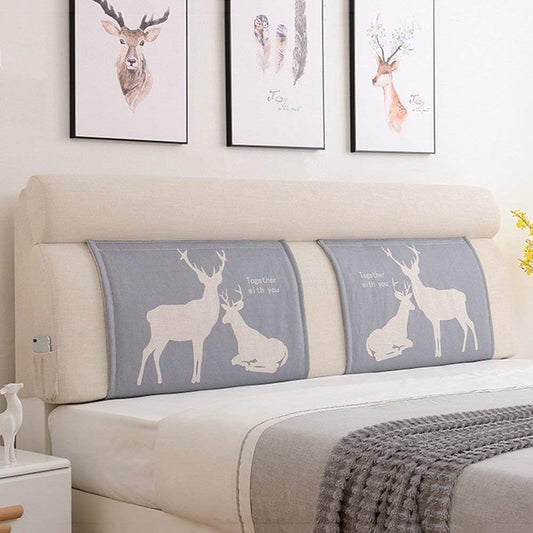 Headboard Bedside Cushion Pads Double Bed Large Back Home Bedroom Neck Guard, 3 Colors (Color : 2#, Size : No headboard-155cm)