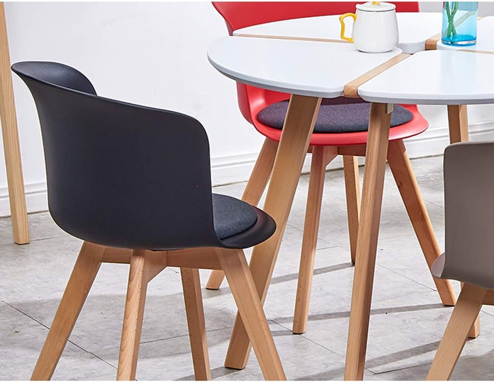 RXBFD Comfortable Chair Modern Dining Chair with Solid Wood Legs and Cushion,Ergonomically Designed Comfort Curve,for Living Room/Cafe/Lounge/Study Room/Dining Room/Pub Leisure Chair