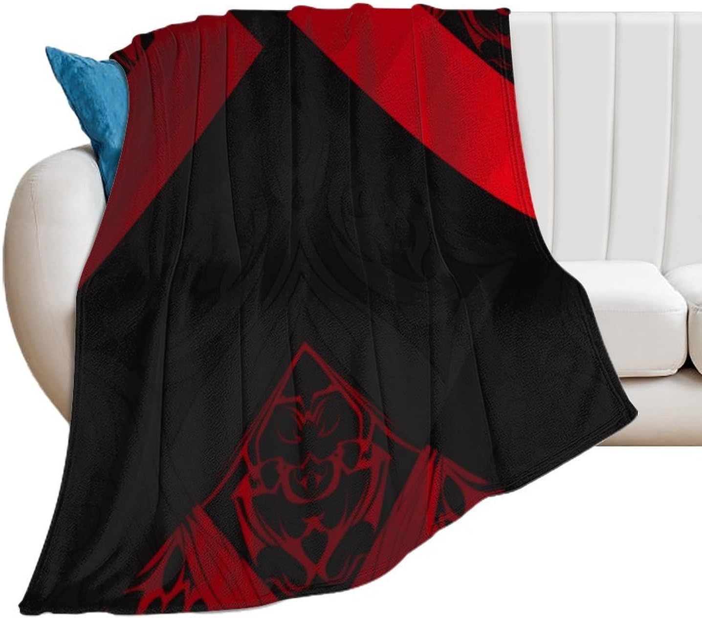 Red Black Blanket Super Soft Lightweight Throw Blanket Cute Cozy Warm Bed Blanket Decorative Fuzzy Blanket All-Season Home Decor Gift for Sofa Couch Living Room 60"*80"（150 * 200cm）