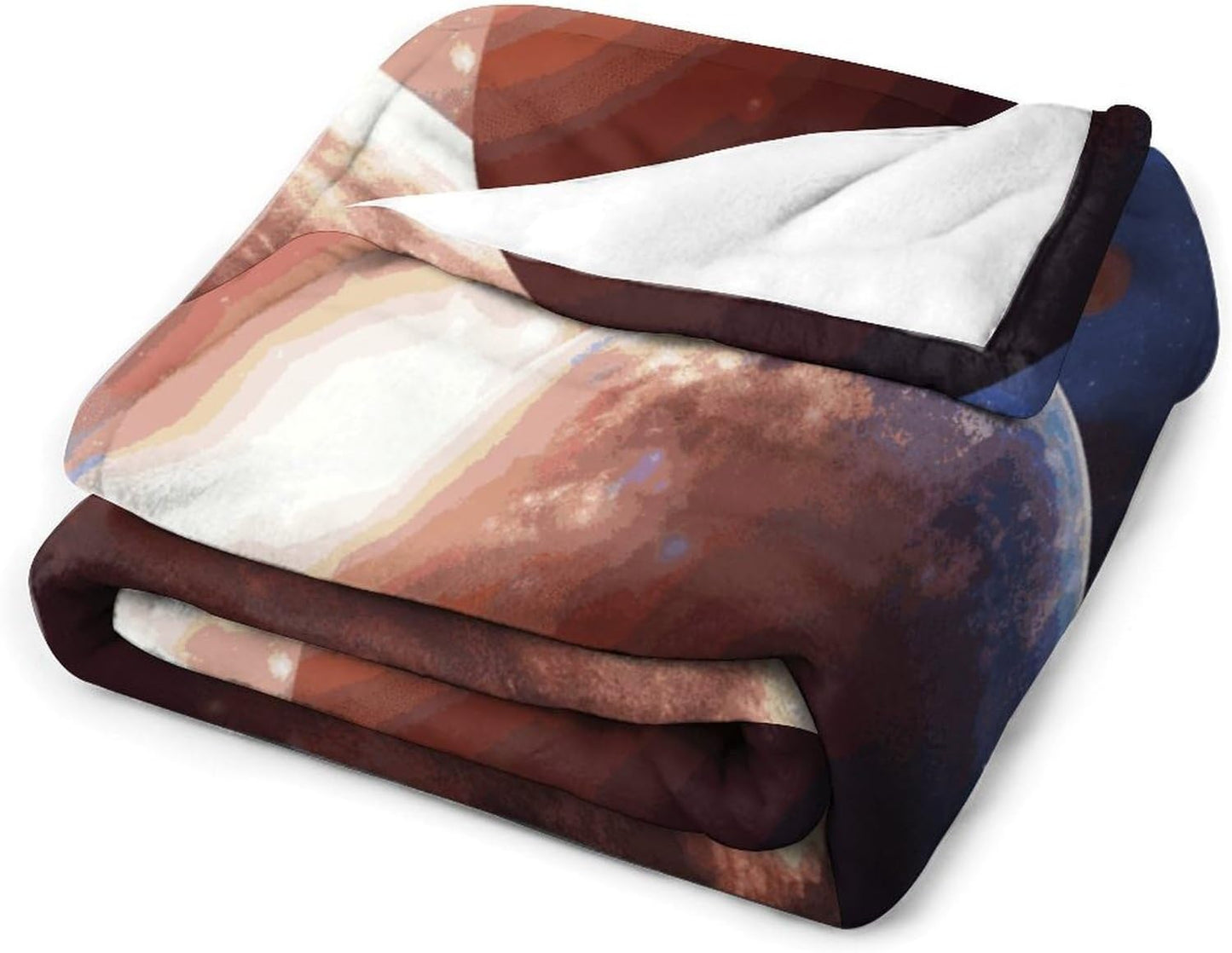 Planets in Space Background Blanket Super Soft Lightweight Throw Blanket Cute Cozy Warm Bed Blanket Decorative Fuzzy Blanket All-Season Home Decor Gift for Sofa Couch Living Room 50"*60"（130 * 150cm）