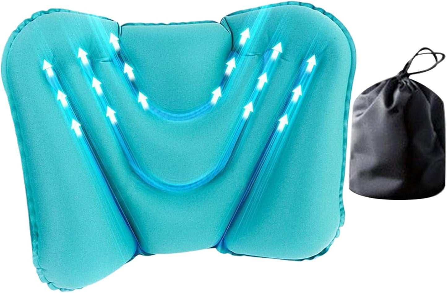 Lumbar Support Pillow - Ergonomic Inflatable Breathable Foldable,Lumbar Support Pillow for Car | for Travel Airplane Outdoor Home Office Chair Seat Bed Car Driving Sitting Reading