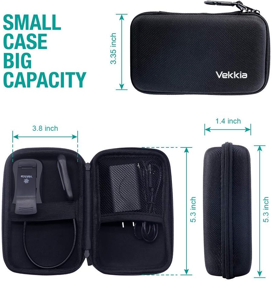 Vekkia Book Light Set with Charger, Clip on Reading Light in Bed with 3 Brightness, Up to 60 Hrs, Rechargeable, Eye-Care Warm LED for Read Before Bed (Incl Travel Case, Cable)
