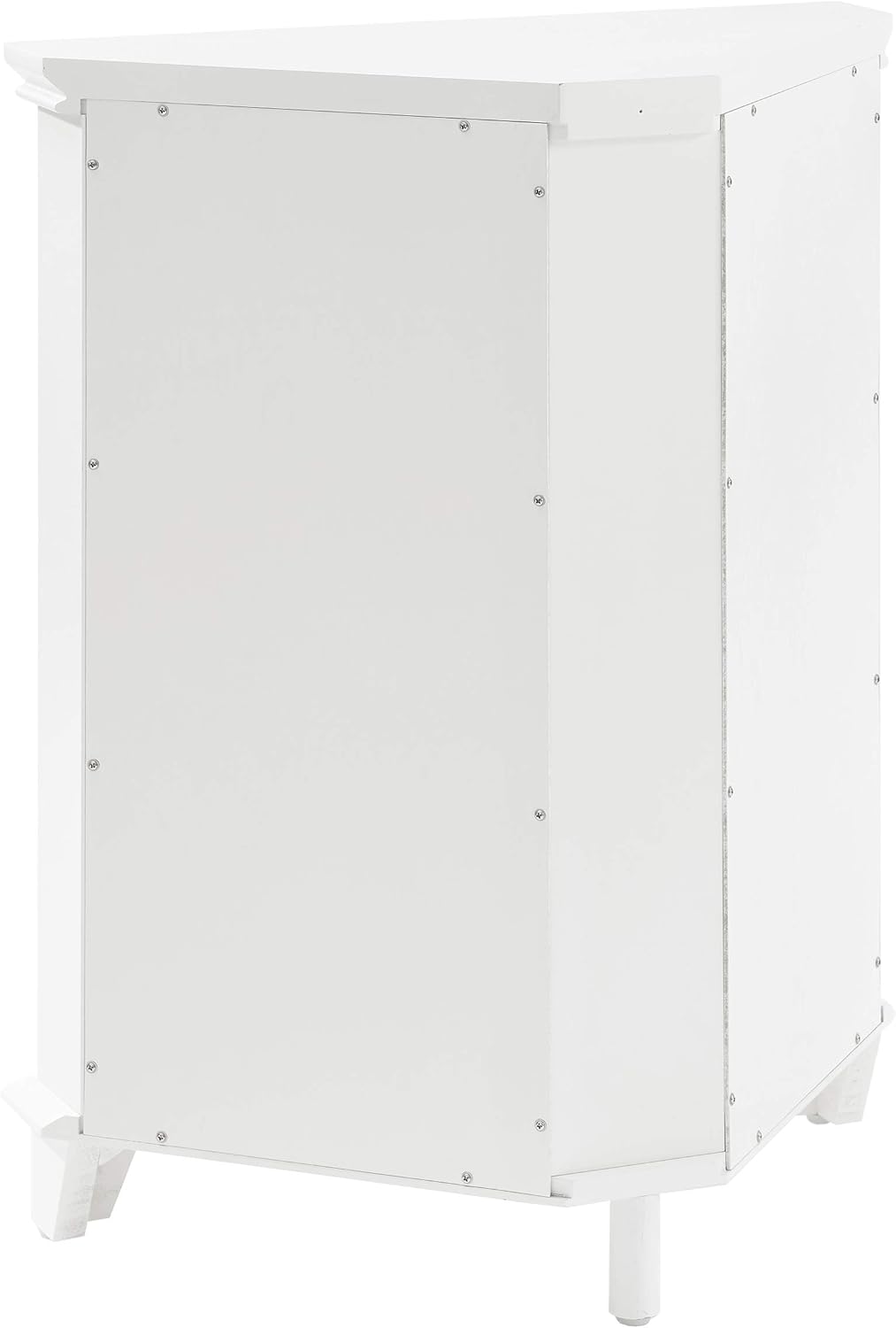 Crosley Furniture Lydia Corner Storage Cabinet and Bathroom Organizer with Shelves, White
