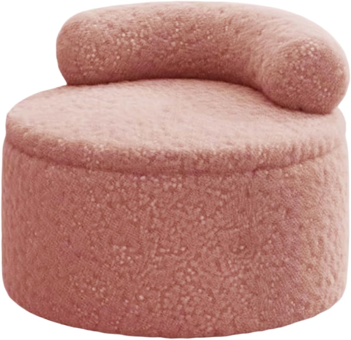 Foot Stool Ottoman, Plush Round Footrest with Storage Compartment, Comfortable Foot Rest Ottoman for Back Support, Cooking with Compact Design, Heat Resistant Metal Grid, Home Furniture