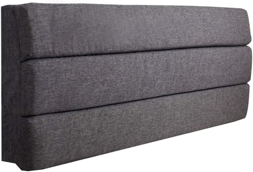 Bed Backrest Cushion Upholstered Headboard Lumbar Support Pillow Reading Backrest Easy to Remove and Wash 5 Colors 13 Sizes (Color : Purple Size : 150x55x6cm) (Dark Gray 180x55x6cm)