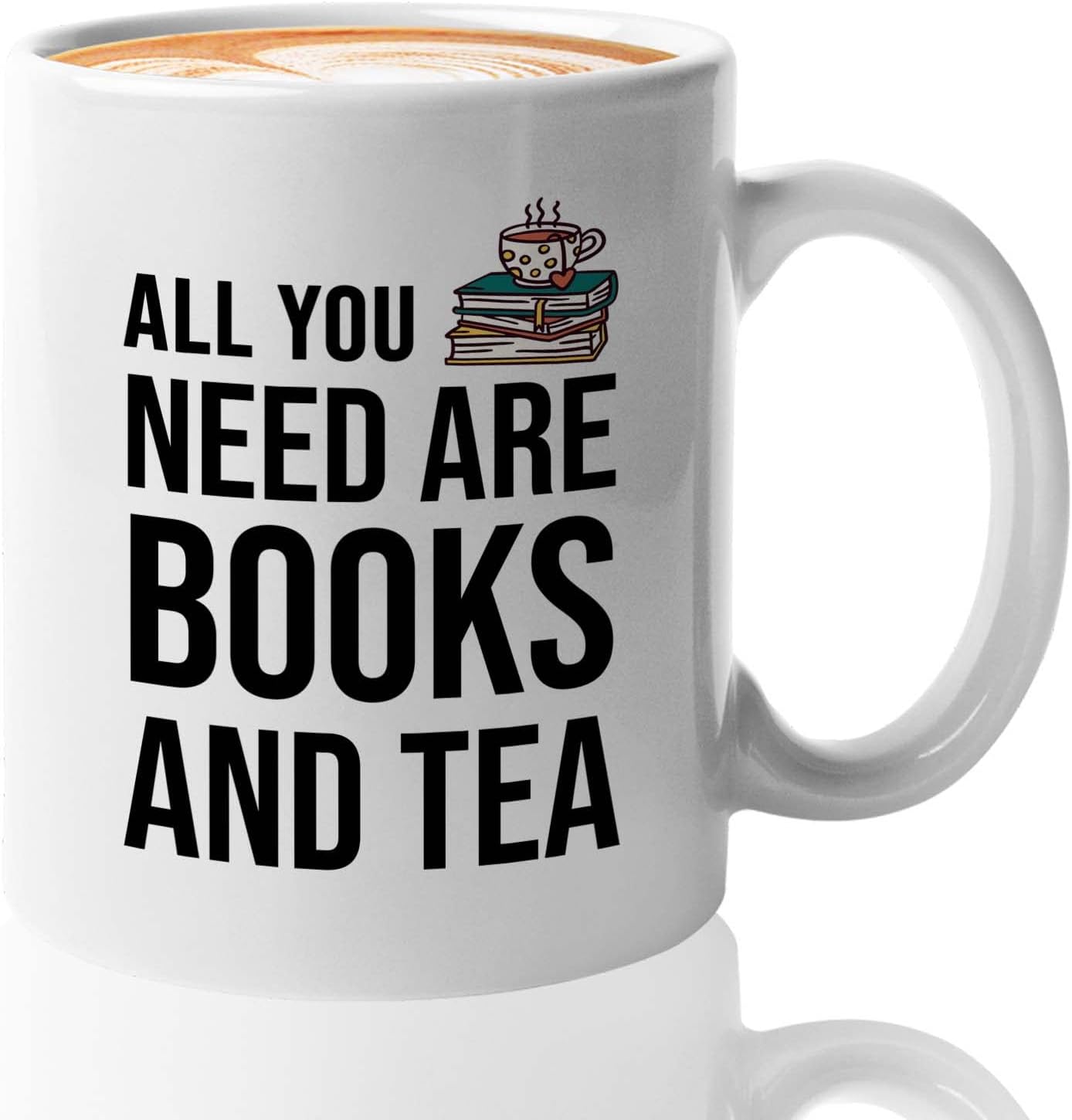 Bubble Hugs Writer Coffee Mug 11oz White - All you need are books and tea - Reading Book Lover for Bookworm Bibliophile Librarians Author Readers Bookish