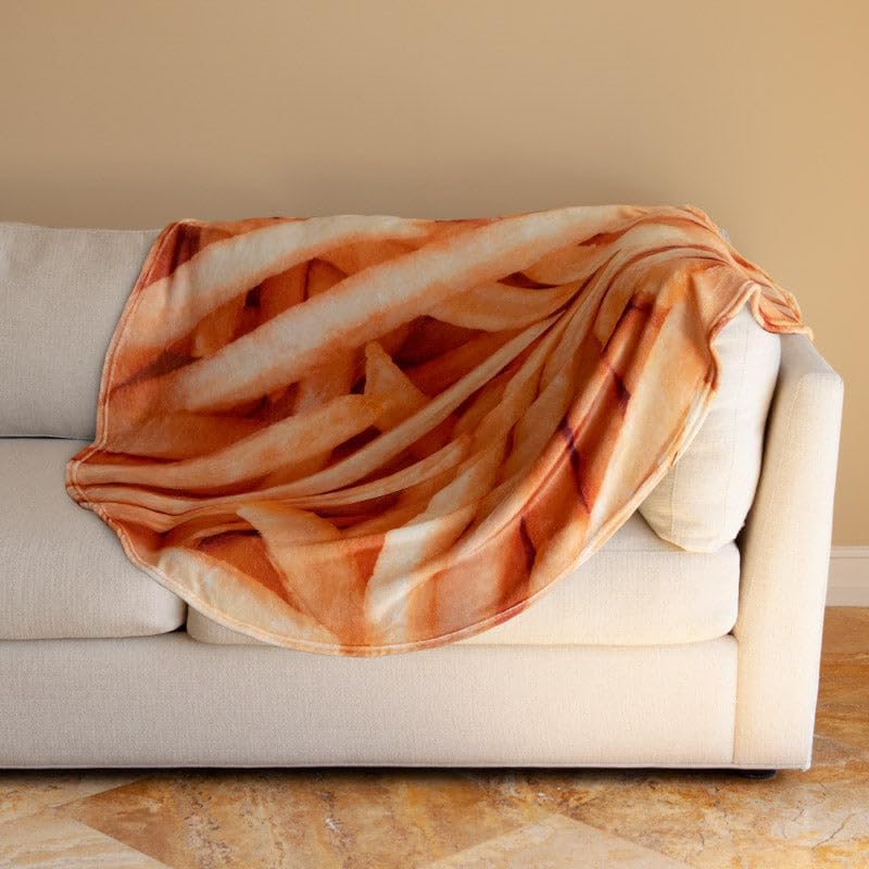 French Fries Design Blanket | Ultra-Soft Cozy Evenings and Fun Home Decor