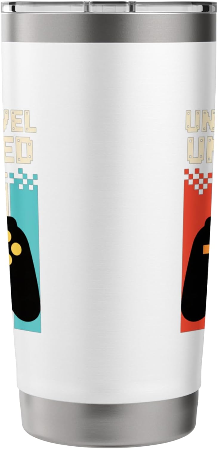 Uncle Level Unlocked Kids Gamer Controller Funny Uncle Stainless Steel Insulated Tumbler