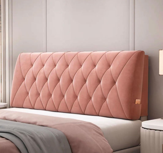 Headboard Cushion Reading Pillow Wall Mounted Headboard Upholstered Home Dorm Day Bed Backrest Wedge Bolster Neck Lumbar Support Cushion(Size:200cm/79in,Color:Pink1)