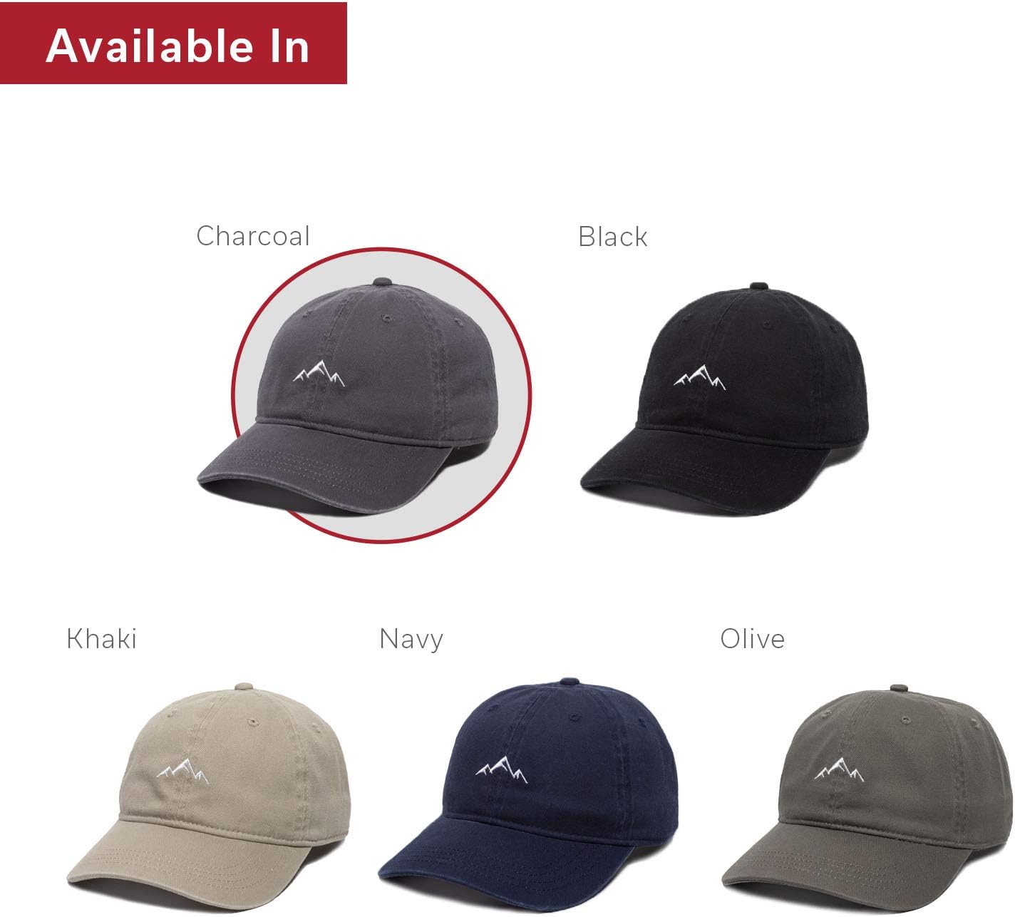 Outdoor Cap -Adult Mountain Dad Hat-Unstructured Soft Cotton