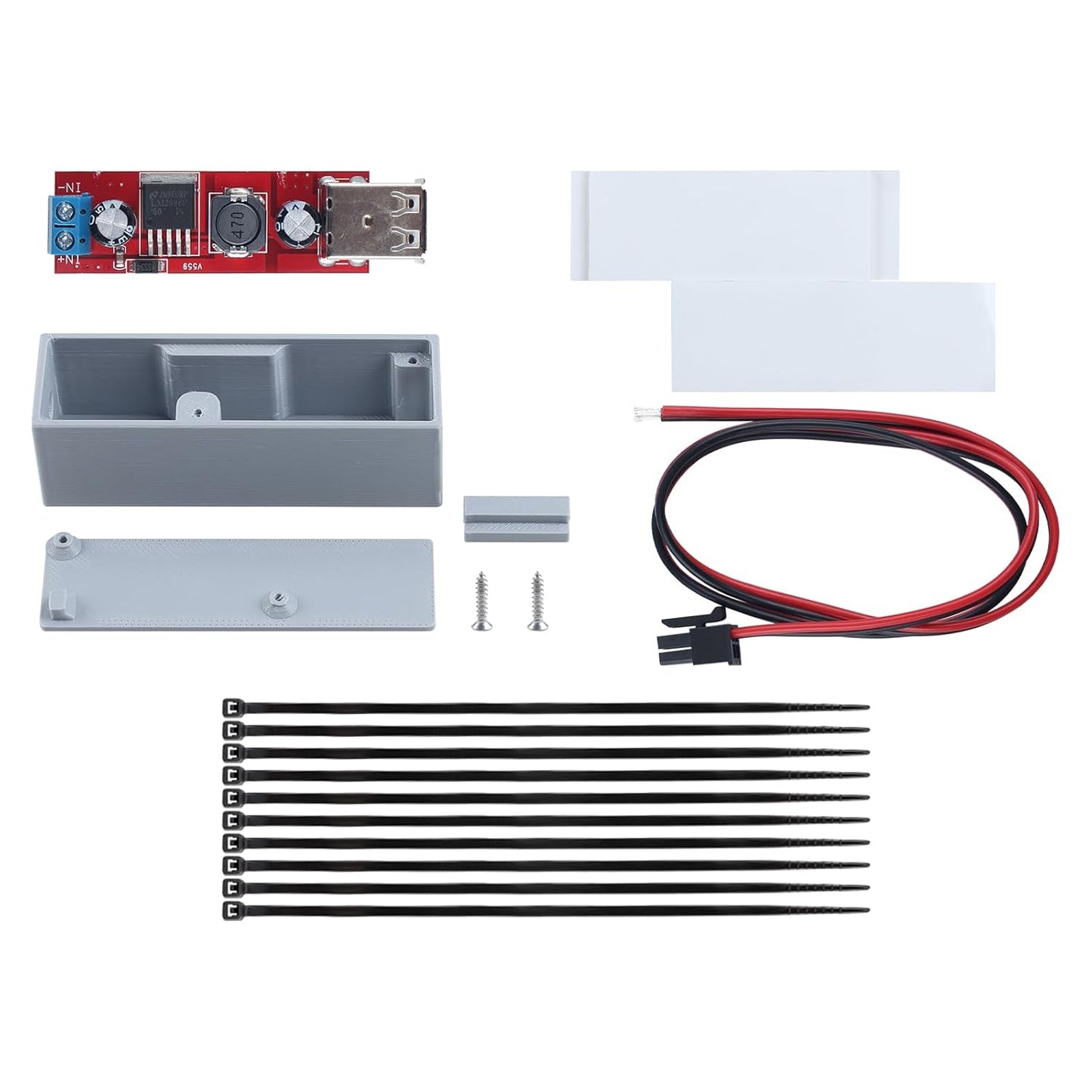 Immdinogo Minimal USB Hub Adapter Kit for BambuLab A1/ A1 Mini: Using Spare AMS Lite Port to Add USB Dual Ports Plug and Play 3D Printer Accessories