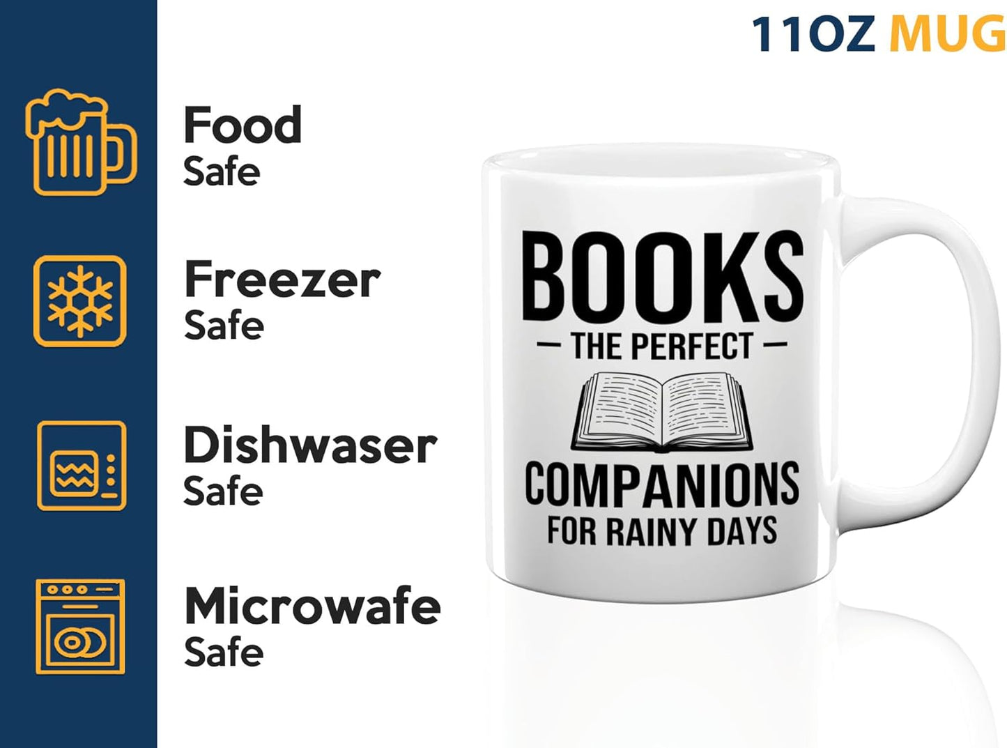 Book Lover Coffee Mug 11oz White -Books The perfect - Bookworm Literature Library Book Lover Reader Booked Editor Intellectual Studious