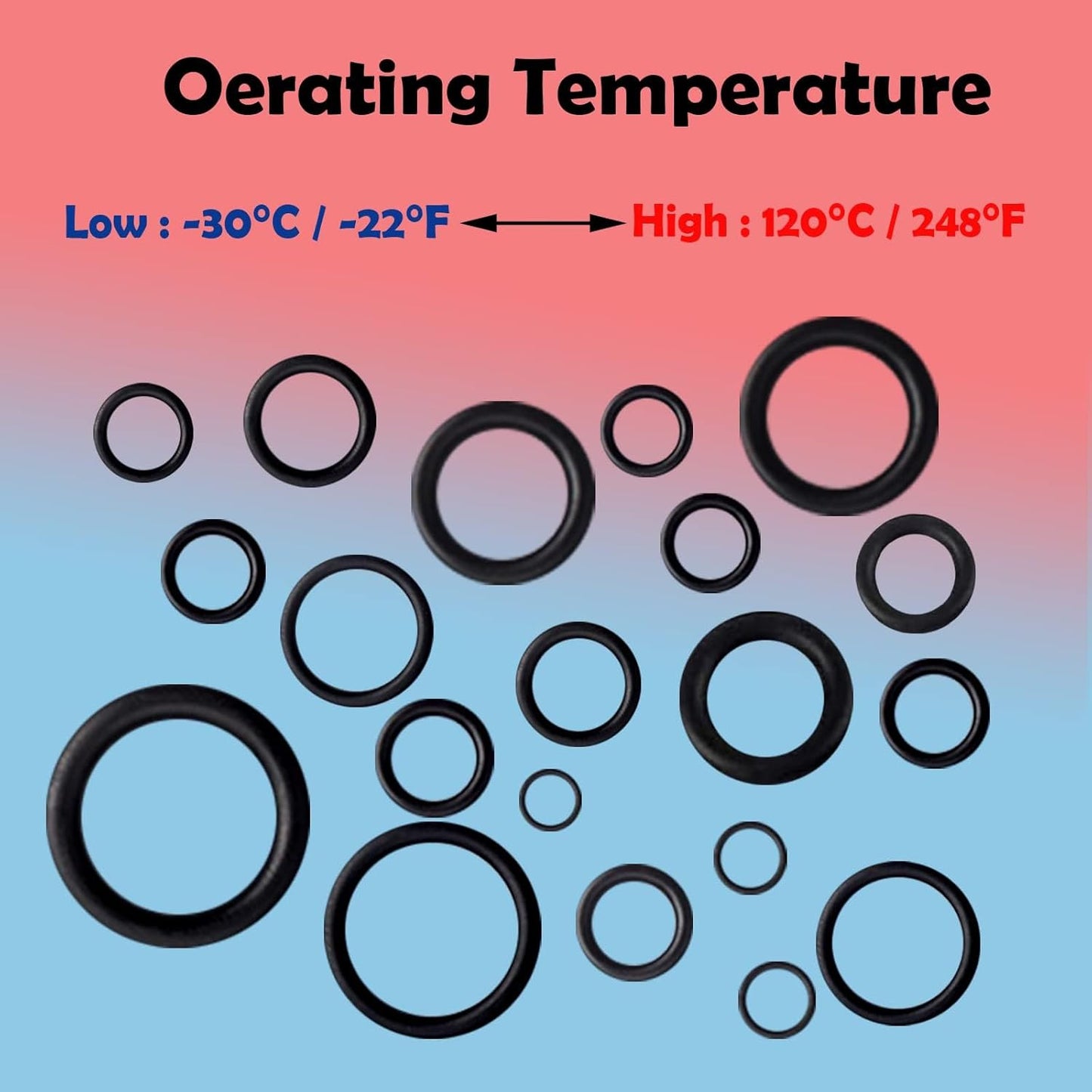 32 Size 1540 Pcs O Rings Assortment Kit Metric Nitrile Rubber Oring Set with 4 Pick for Automotive Faucet Pressure Washer Plumbing Air or Gas Repair OD 4mm-50mm
