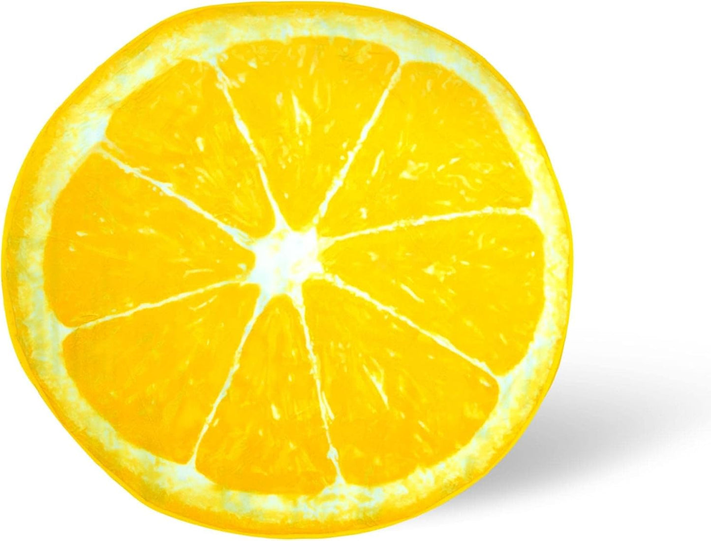 Lemon Slice Round Fleece Throw Blanket | 60 Inches