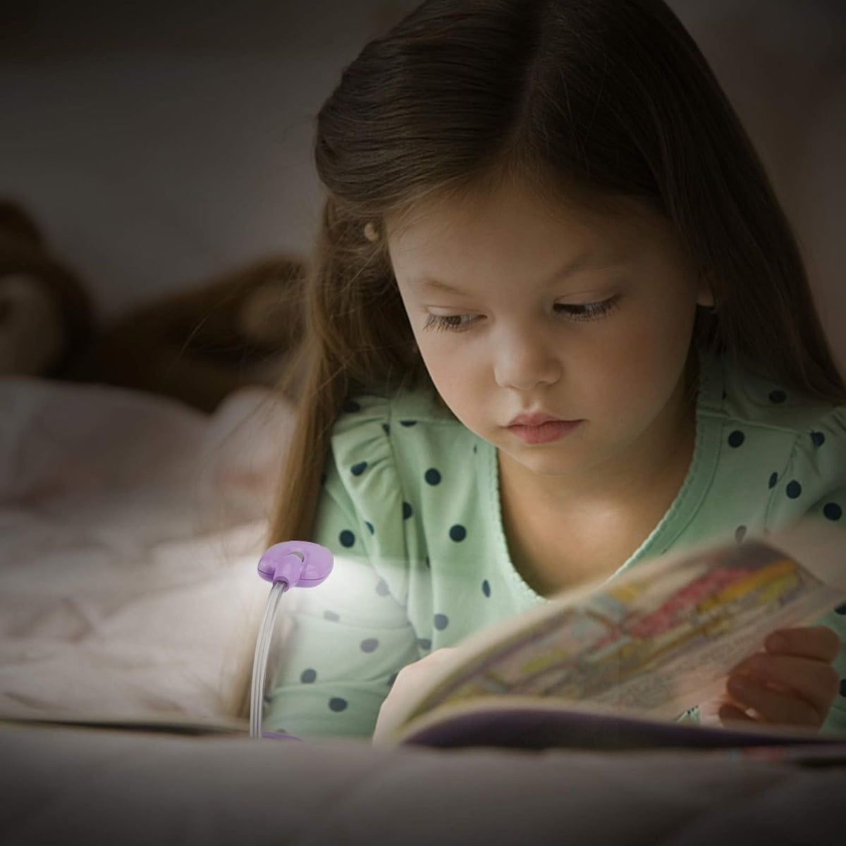 Book Light for Kids Clip on Book Lights for Reading in Bed Book Lamp Portable LED Reading Light with 360° Flexible and 2 Brightness (3Pack Mini Reading Lights)