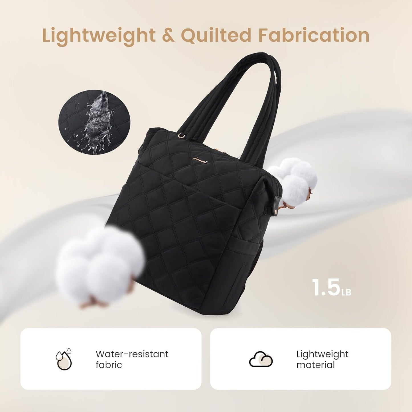 LOVEVOOK Diaper Bag Backpack,Diaper Bag Tote for Mom Dad with Changing Pad,Insulated Pockets, Convertible Lightweight Mom Backpack with Pacifier Case（Black）