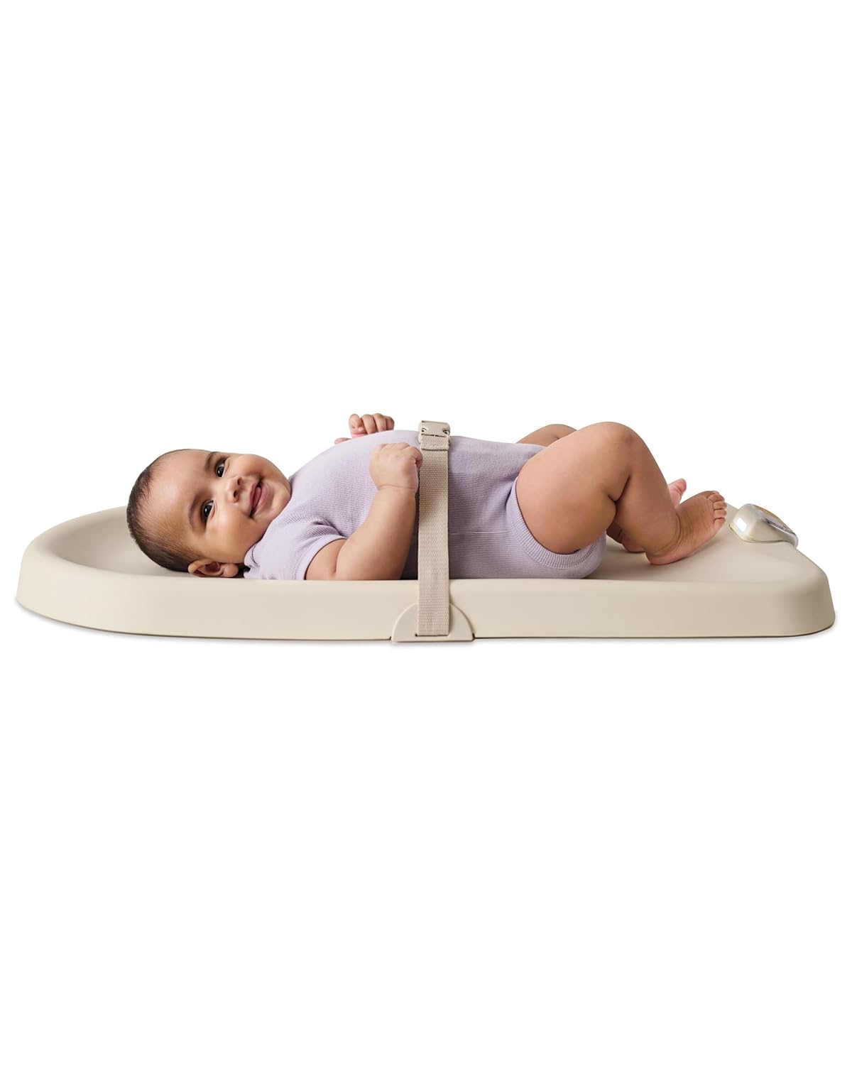 Skip Hop Baby Changing Pad Nursery Style Light-Up & Diaper Change Tracker Wipeable and Contoured with Cushioned Foam Fits Standard Changing Tables Oat