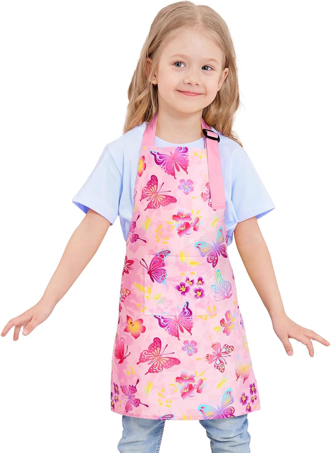 WERNNSAI Kids Art Aprons for Cooking, Painting Apron Art Smock for Girls Boys
