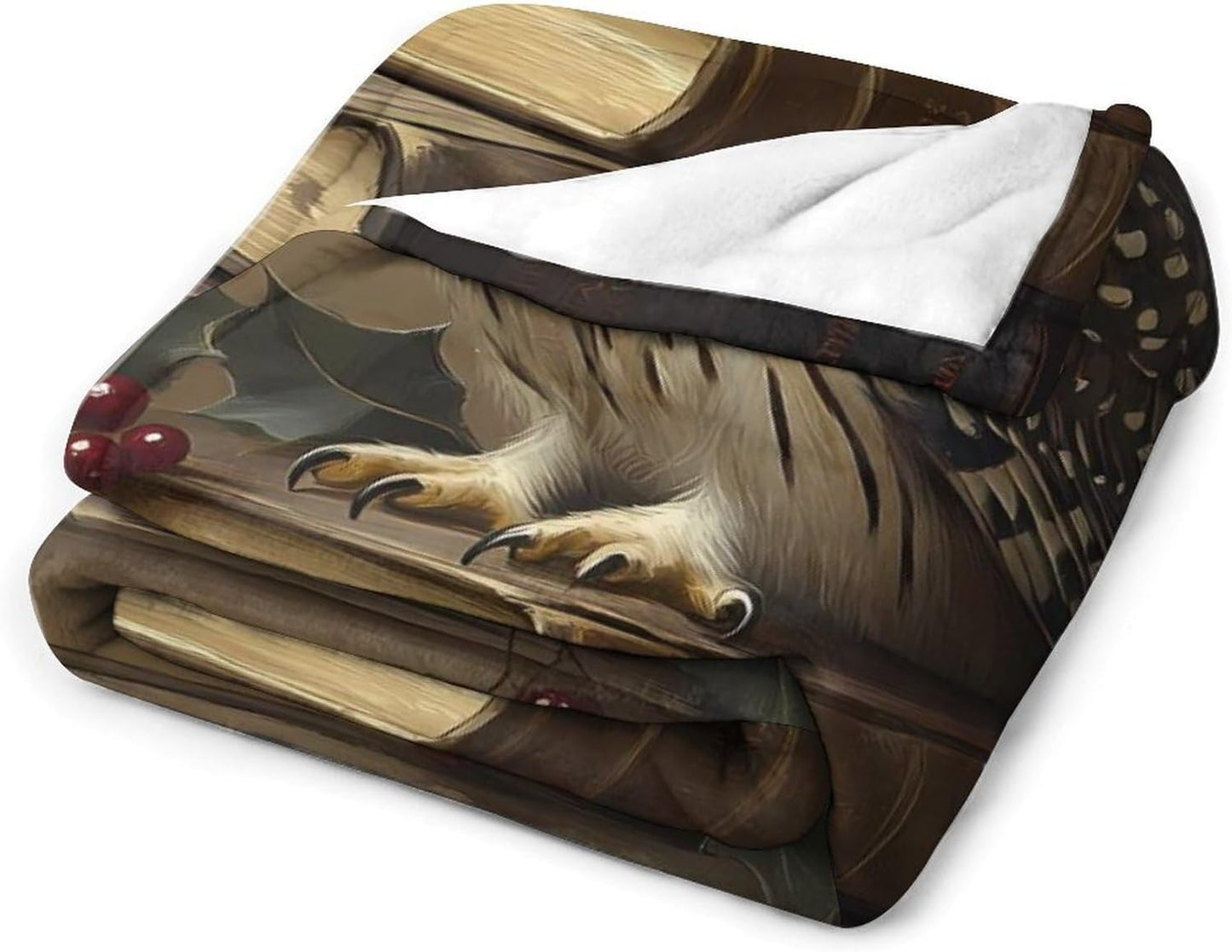 Owl Gothic Throw Blanket for Couch Bed Plush Cozy Fuzzy Flannel Blanket for All Season 40"x60"